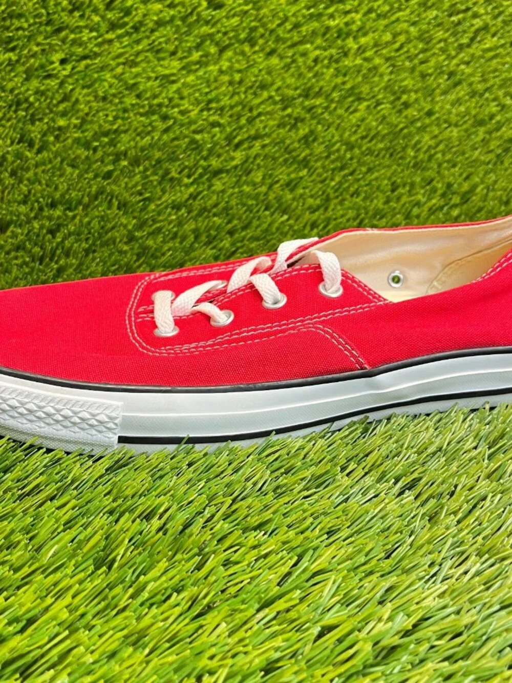 Converse Chuck Taylor All Star Clean OX Mens Size 12 Red Athletic Shoes Sneakers - Picture 3 of 10